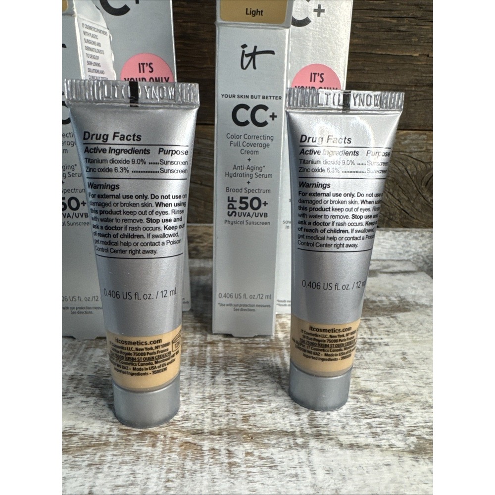 IT Cosmetics CC Cream Light 12ml - Set of 2 | MSRP = $38 - Picture 6 of 7